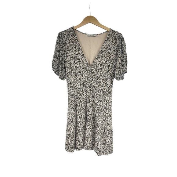 Abercrombie & Fitch Dresses & Skirts - Abercrombie And Fitch Leopard Button Front Dress Womens Large READ ALTERED